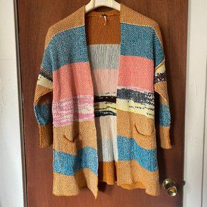 Free People Cotton knit long cardigan XS